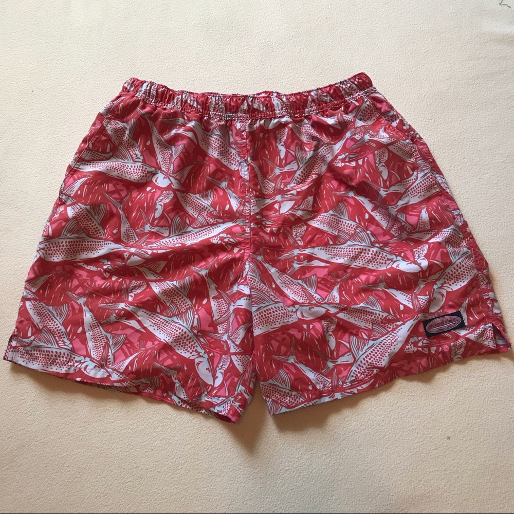 Vineyard Vines Pink Fish Swim Trunks